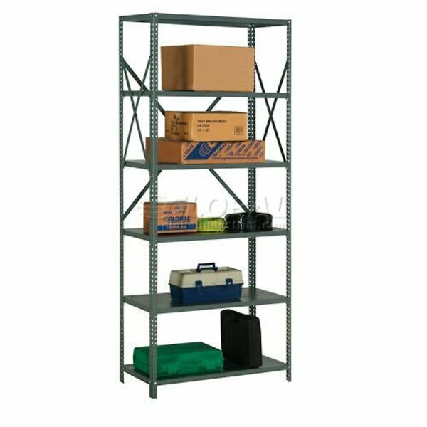 Global Industrial 6 Shelf, 18 Ga Open Steel Shelving Unit, 36inW x 30inD x 85inH, Gray 562201A